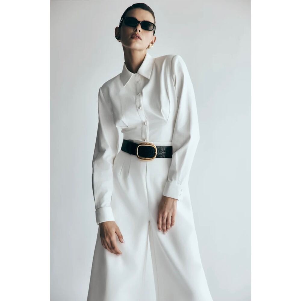 Meshki Rhia Oversized Shirt - White - Picture 2 of 6